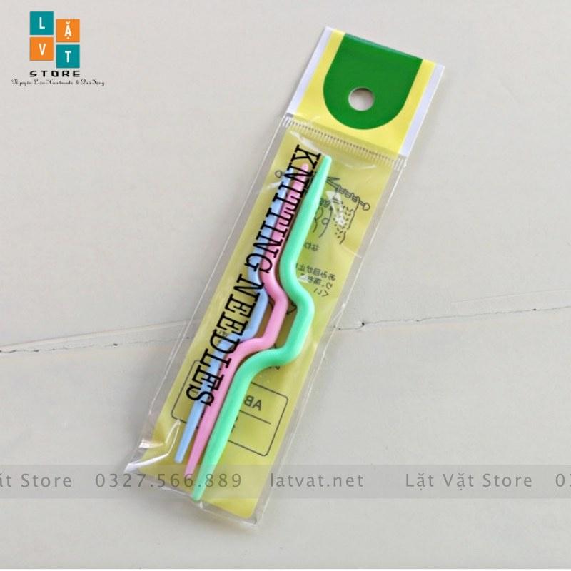 Bộ 3 cây Kim xoắn chữ U, kim nhựa cong bằng nhựa ABS, kim nhựa giá sỉ