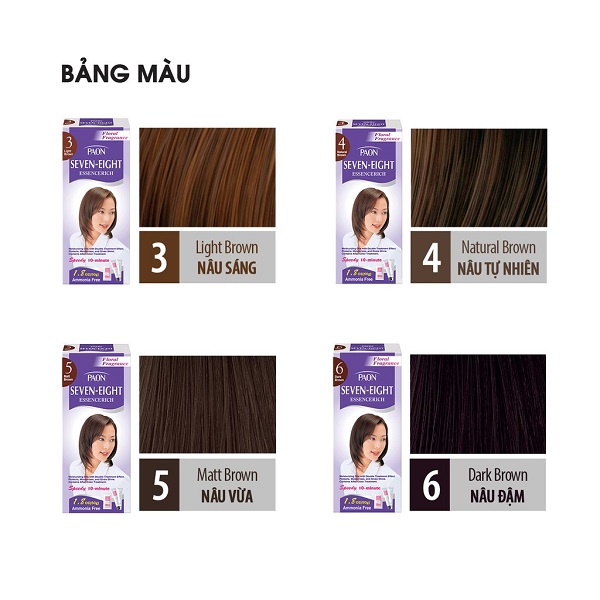 Nhuộm phủ bạc dưỡng chất Seven Eight ESSENCERICH Hair Color (50g + 50g) Nhật Bản