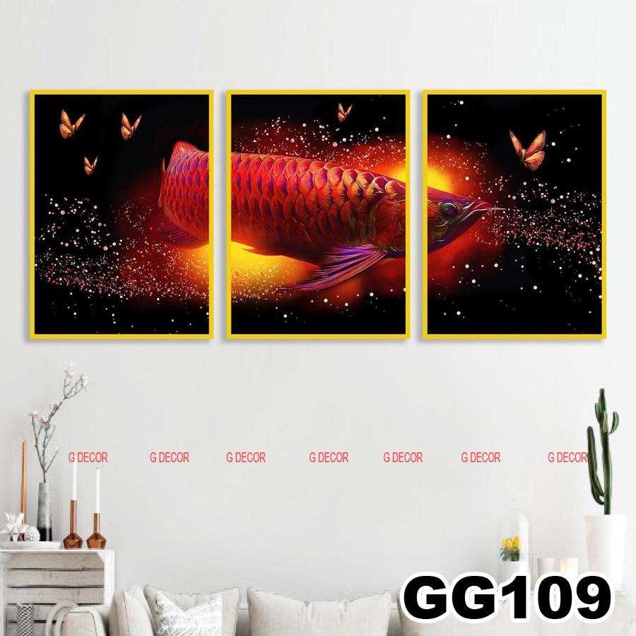 Tranh treo tường canvas 3 bức phong cách hiện đại Bắc Âu 199, tranh decor trang trí phòng khách, phòng ngủ, spa