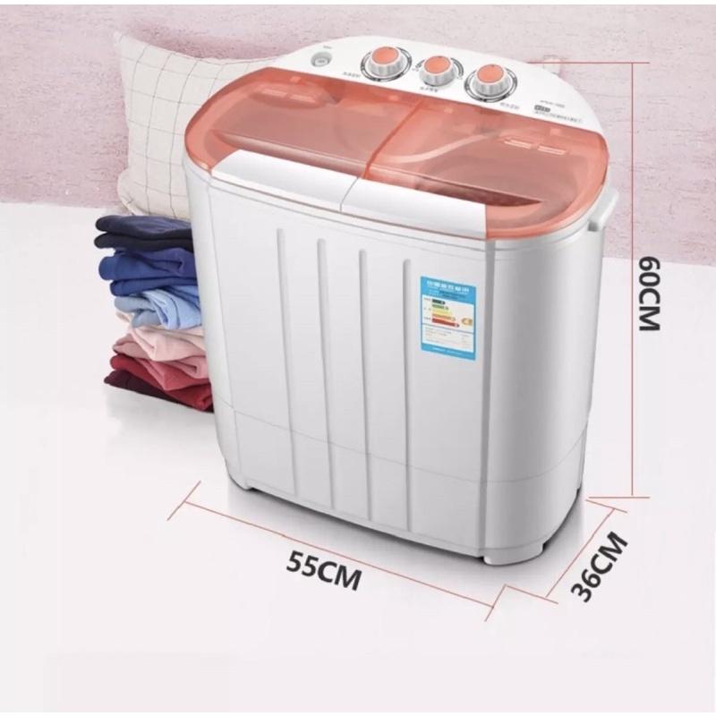 Máy giặt mini cao cấp 2 lồng bán tự động giặt được 3.6kg quần áo