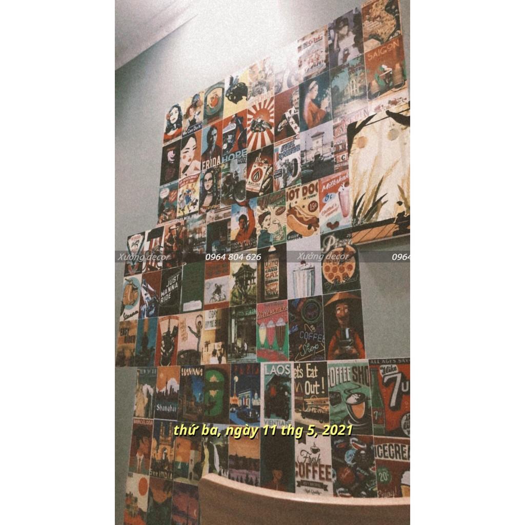 Áp phích dán tường hình dán tường poster tranh decor vintage trang trí phòng ngủ quầy bar POP.ART LANDSCAPE 1009