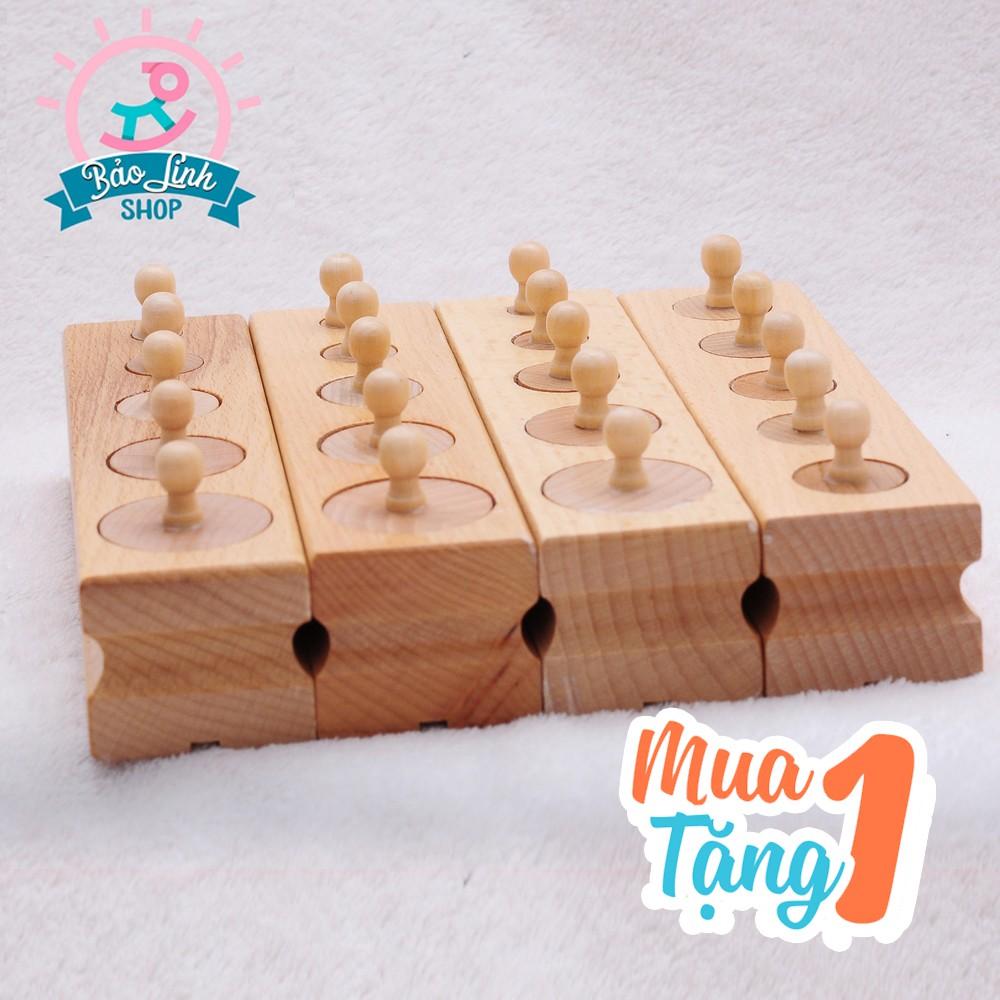 Bộ Núm trụ Montessori| Đồ chơi an toàn - Đồ chơi giáo dục sớm