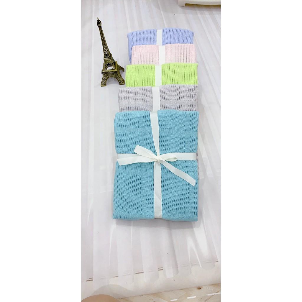 Chăn lưới sợi tre, cotton thoáng khí cho bé Mom Trusted 120x150cm