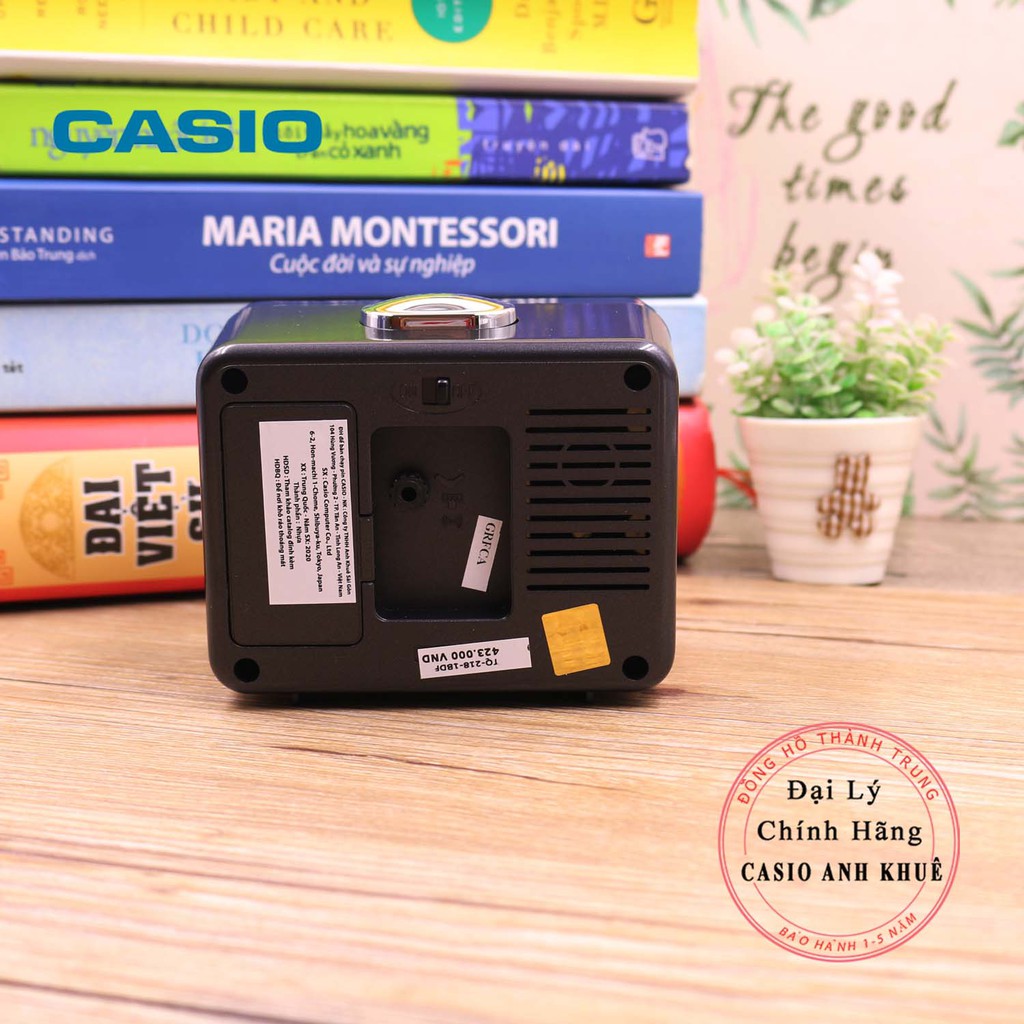 Đồng Hồ Để Bàn Casio TQ-218-1BDF Báo Thức