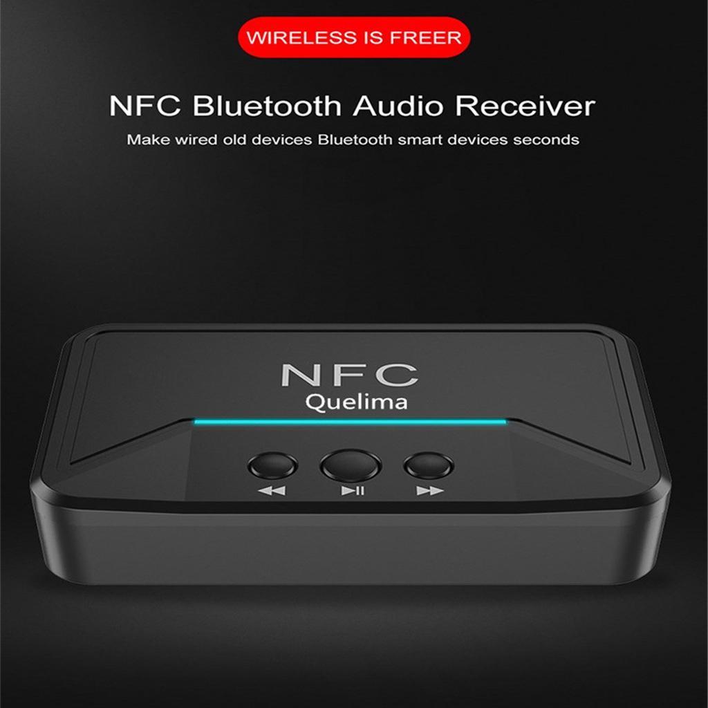 3.5mm Wireless Bluetooth5.0 Jack Audio Receiver Speaker Headphone Black