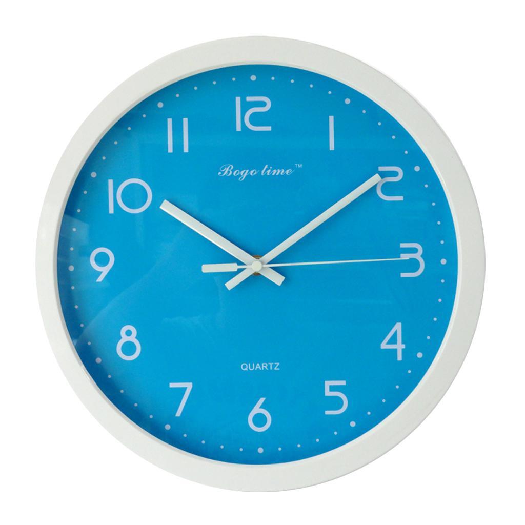 Colorful 12inch Quite Wall Clock Home Office Kitchen Decoration Orange