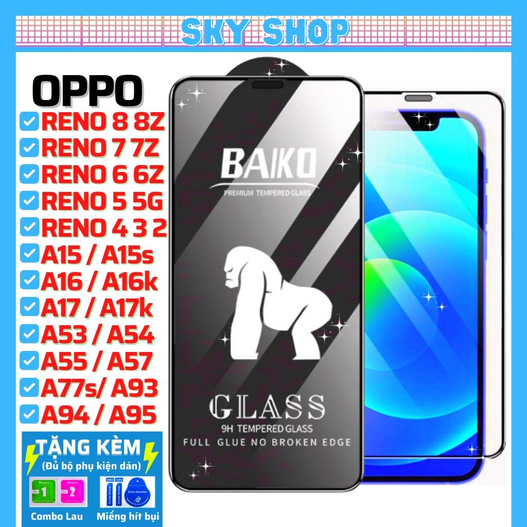 Cường lực Baiko dành cho Oppo A17 A17K A16 A16K A15 A15s A54 A55 A57 A77s A76 A95 A96 A94 F11 A9 Reno 8 pro 8z 7 7z 6 6z 5 4 3 2f