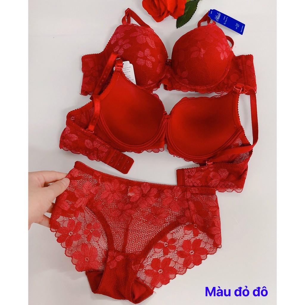 Set bộ đồ lót ren hoa mai, bo do lot ren