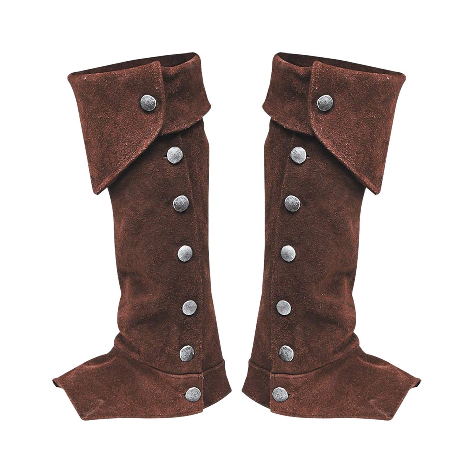 Pirate Boot Tops Shoes Cover Pirate Boot Covers Durable Cosplay Steampunk Classic Leg Guards Boot Top Covers for Themed Party