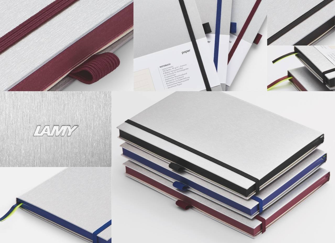 Gift Set Lamy Notebook A6 Softcover Grey + Lamy Logo Blue - GSA6-Lo005