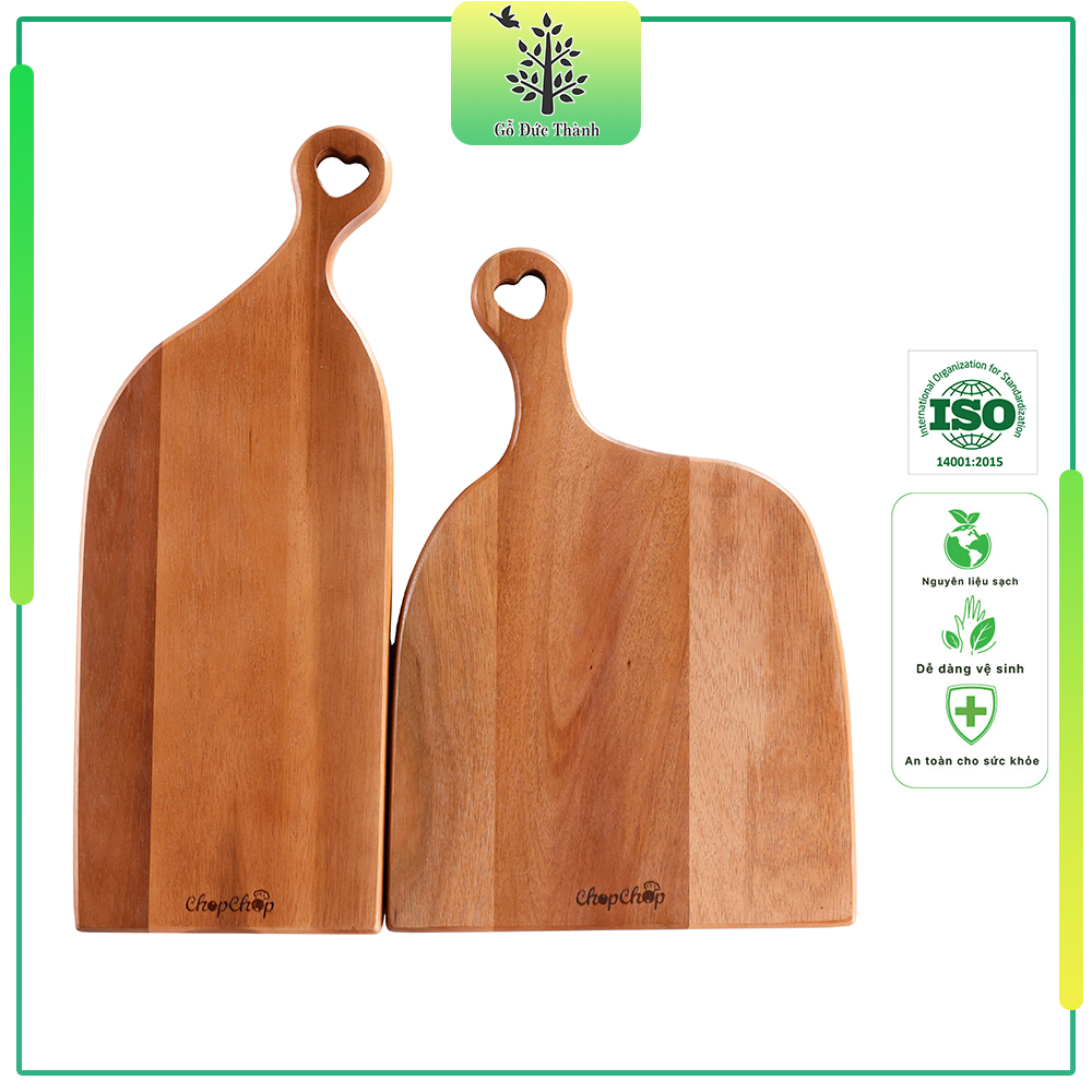 Combo Bộ 2 Thớt Đôi Thớt Bên Nhau Chopchop 03991 - 13991 Cắt Thái - Decor Đạt Tiêu Chuẩn Vệ Sinh An Toàn Thực Phẩm - Gỗ Tràm