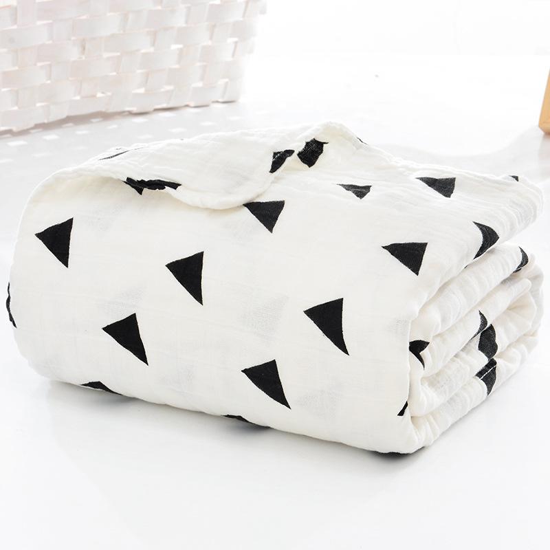 Muslin Bé Chăn Ủ Hình Bộ Chăn Gối 3 Lớp 110Cm * 110Cm Tre Muslin Swaddles Bé Trai Chăn Chăn Ga ga