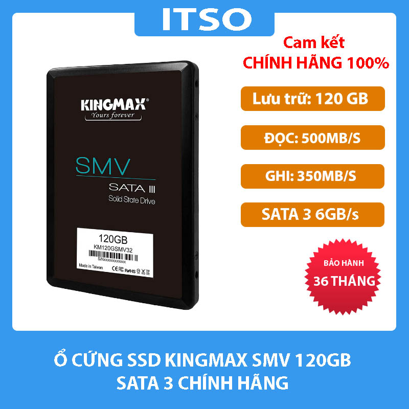 Ổ Cứng SSD 120GB Kingmax SMV32 SATA III - Hàng Chính Hãng