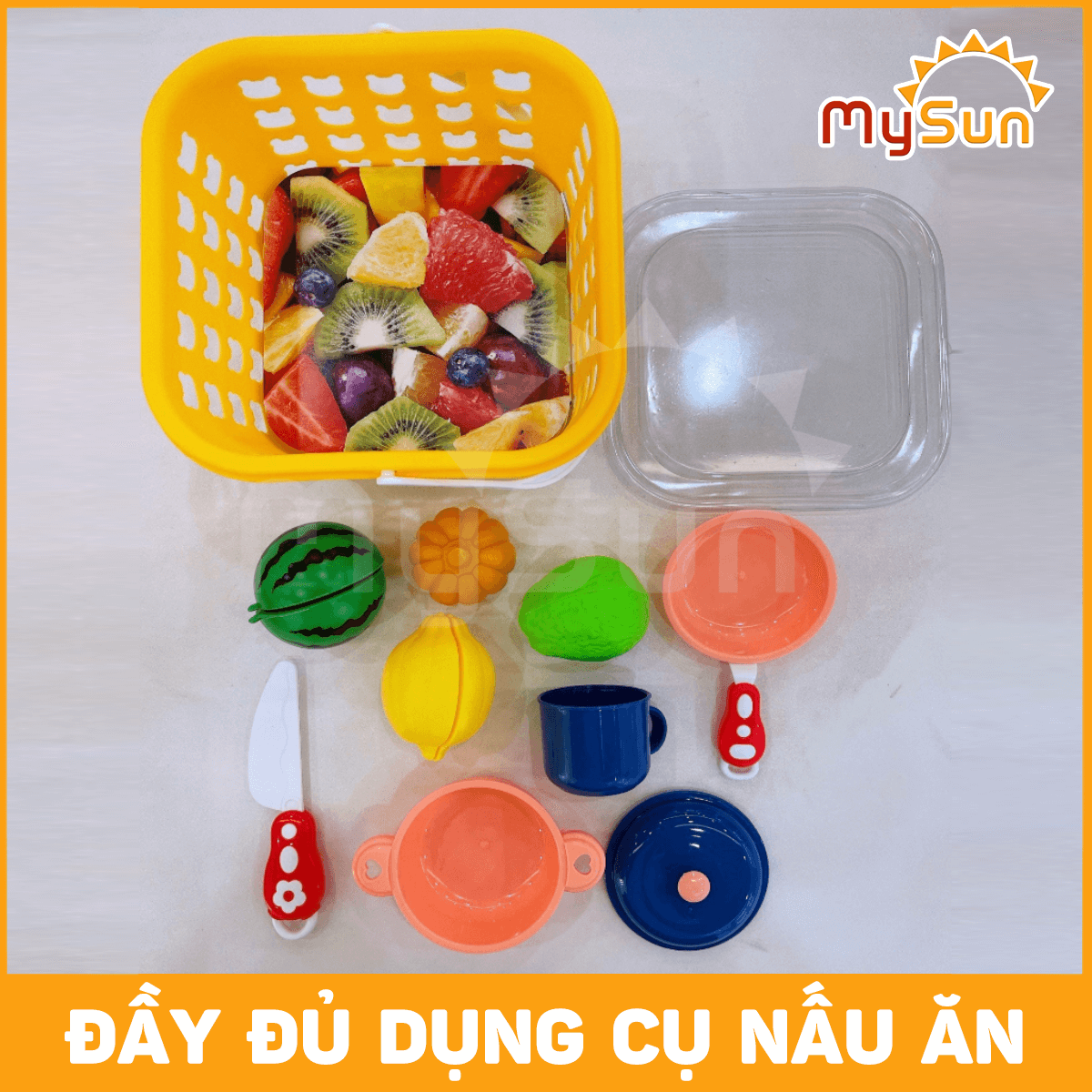 Bộ đồ chơi nấu ăn nhà bếp mini bằng nhựa giá rẻ cho bé gái chơi đồ hàng - MySun