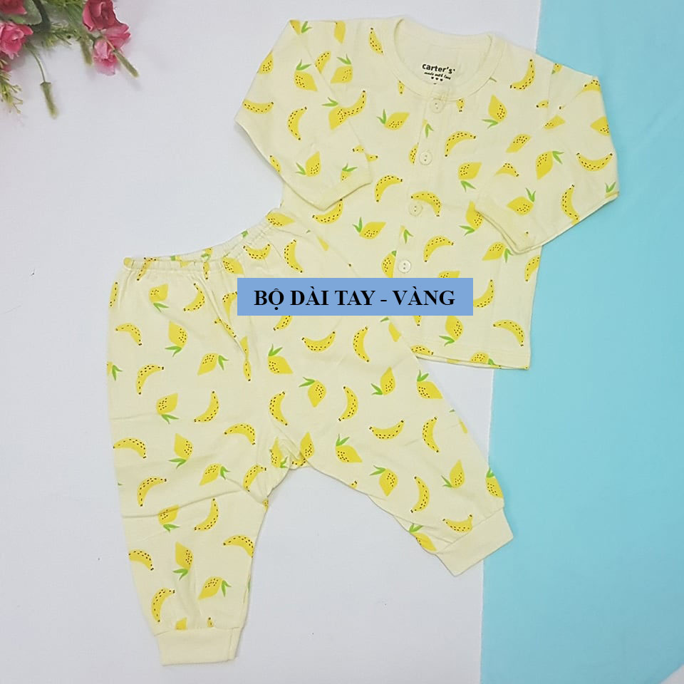 Bộ đồ sơ sinh dài tay in hình dành cho bé trai và bé gái (Size bé 3-6 tháng tuổi)