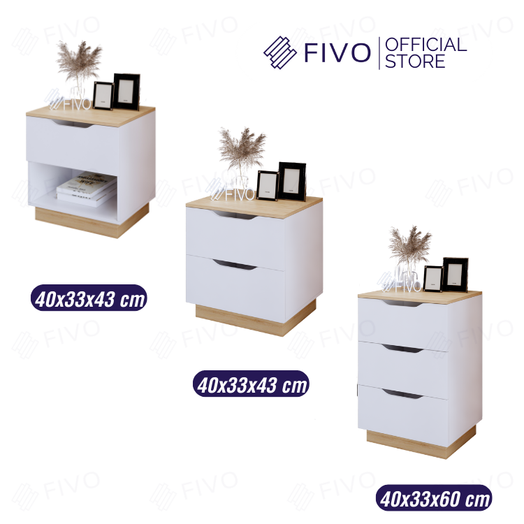 Tủ Đầu Giường Mini FIVO FT18 Thiết Kế Hiện Đại Có Ray Kéo Cao Cấp Phù Hợp Với Mọi Không Gian Phòng Ngủ
