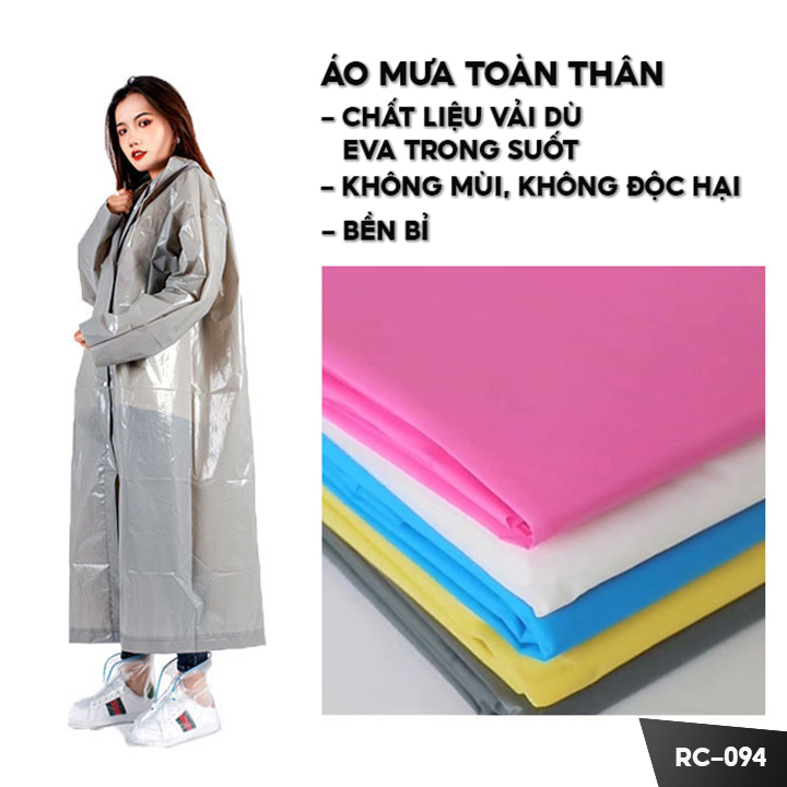 Áo Mưa Măng Tô Chất Liệu Eva Áo Mưa Người Lớn Chống Nước Chống Thấm Tốt 150g Và 270g MÃ HÀNG RC-094