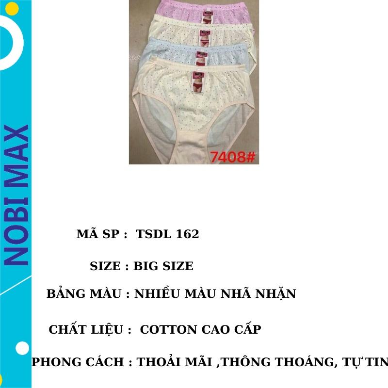 Quần Lót Nữ Cho Người Già Người Béo Mập, quần lót kháng Khuẩn thoáng mát Cạp Cao 60kg -&gt; 90kg - Nobimax TSDL163