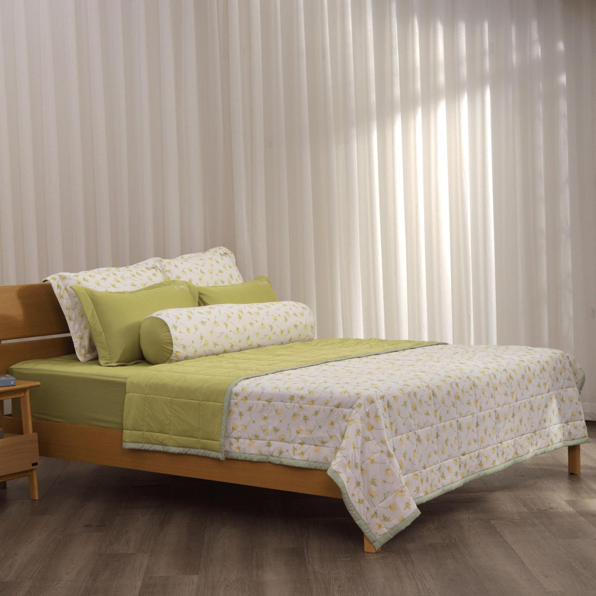 Ga chần bông K-Bedding by Everon chất vải Cool Flex (thun lạnh) mềm mát bộ 4 món, không bao gồm chăn KCSP (401&402)