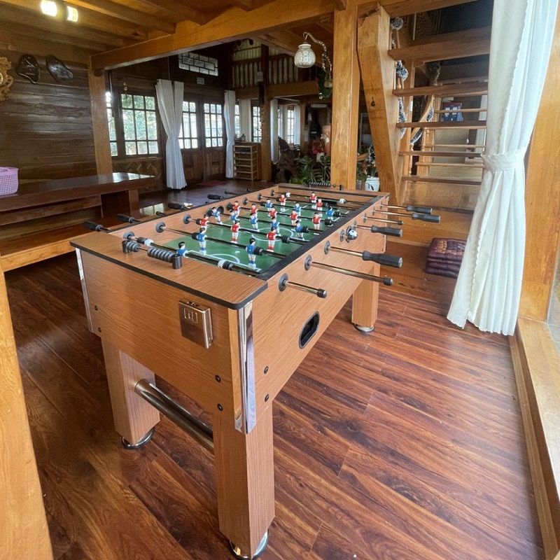 Bàn Bi Lắc Bóng Đá Cỡ Lớn 1,4m Harvard Wooden JX 101Y Chuẩn Thi Đấu, Banh Bàn Foosball 1m4 Gia Đình Văn Phòng Hanana