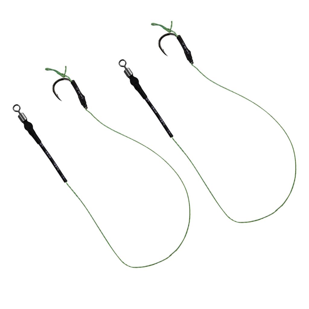 Pack Of 2 Carp Fishing Hair Rigs Ready Tied Boilies Rigs Fishing Accessories