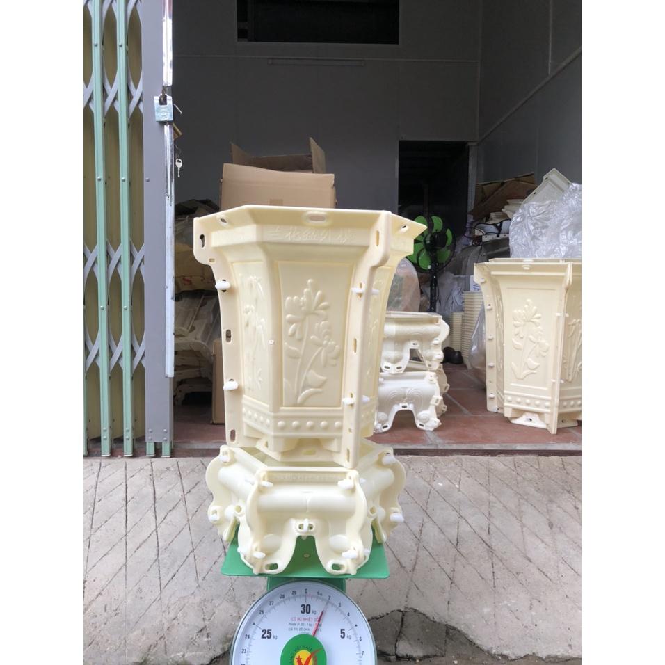 Bộ khuôn đúc chậu ống cao 33cm kèm chân nhựa ABS đầy đủ lòng trong