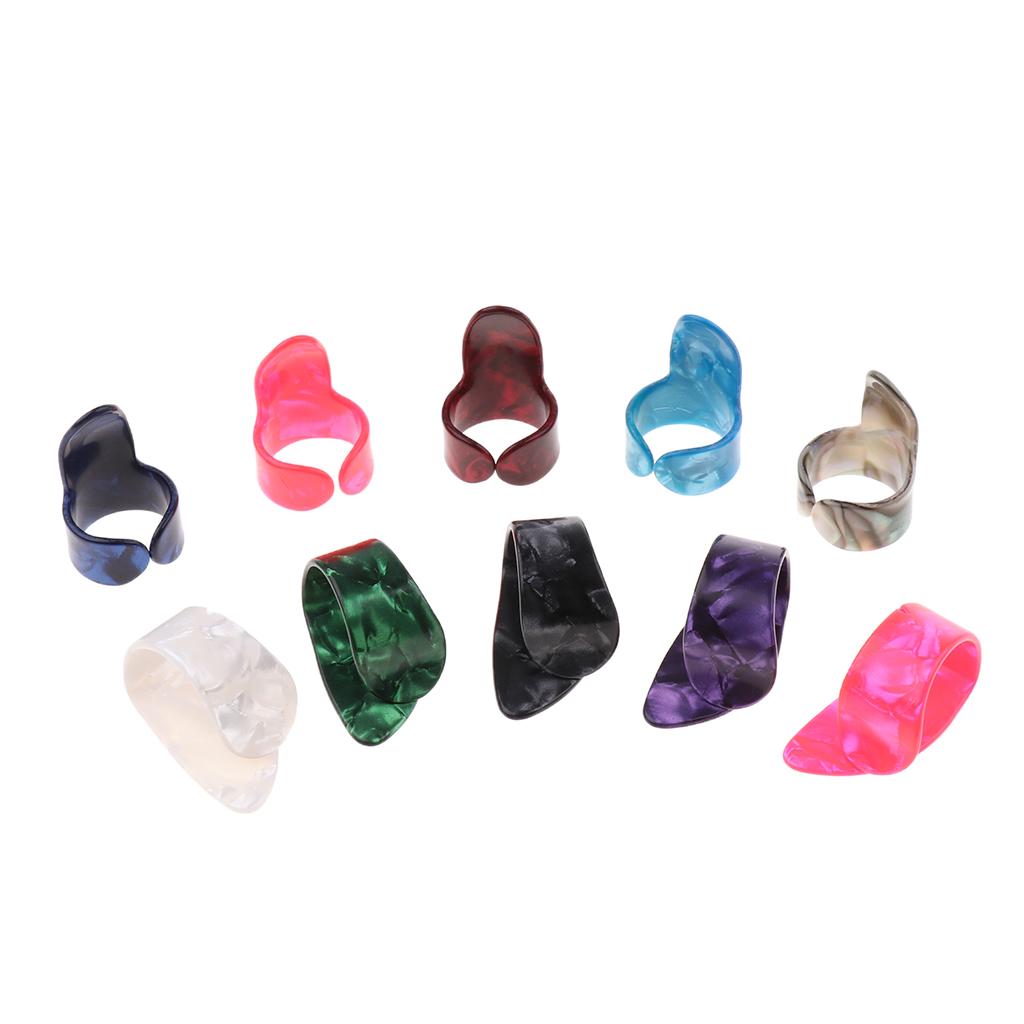 Sunnimix 1 Gói Đàn Guitar Ngón Tay Ngón Tay Cái Ghita Cổ Điển Móng Celluloid