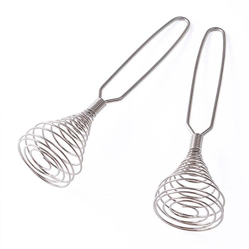 Stainless Steel Egg Beater Spring Coil Wire Dough Whisk Sauce Hand Mixer Baking Supplies