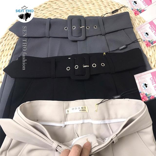 Quần Baggy Kèm Đai Công Sở Cao Cấp Chất Siêu Đẹp Mặc Sang Trọng Thanh Lịch