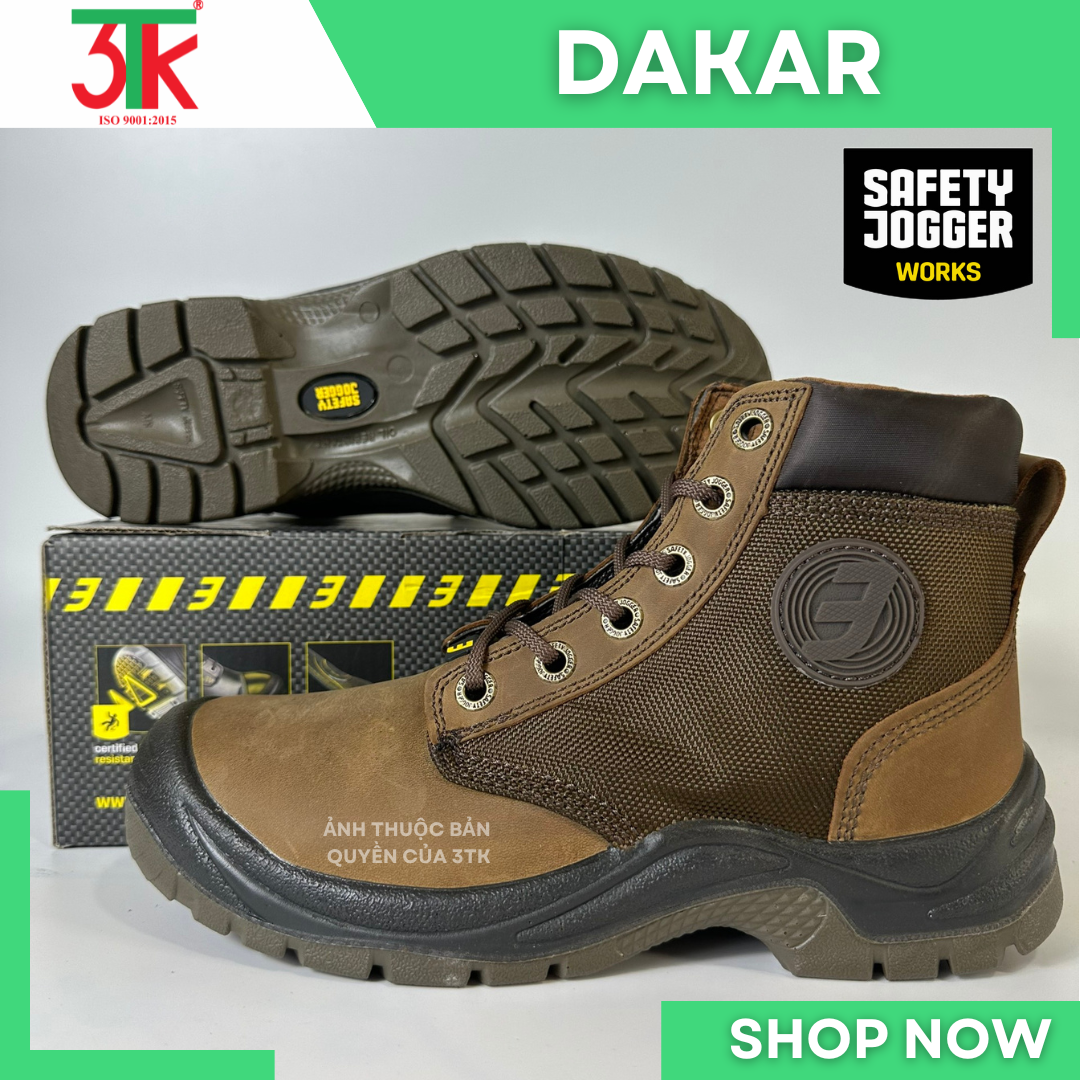 Giày Bảo Hộ Safety Jogger DAKAR S3 Chống đinh, Chống Dập Ngón, Chống Trơn Trượt Chất Liệu Da Cao Cấp Siêu Nhẹ Kiểu Dáng Thể Thao