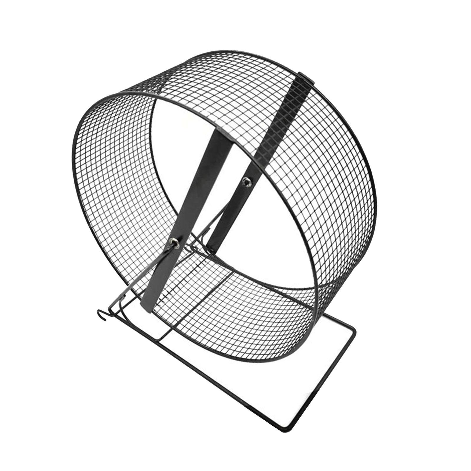 Iron Hamster Running Exercise Wheel Guinea Pig Jogging Wheel Black Wire Mesh