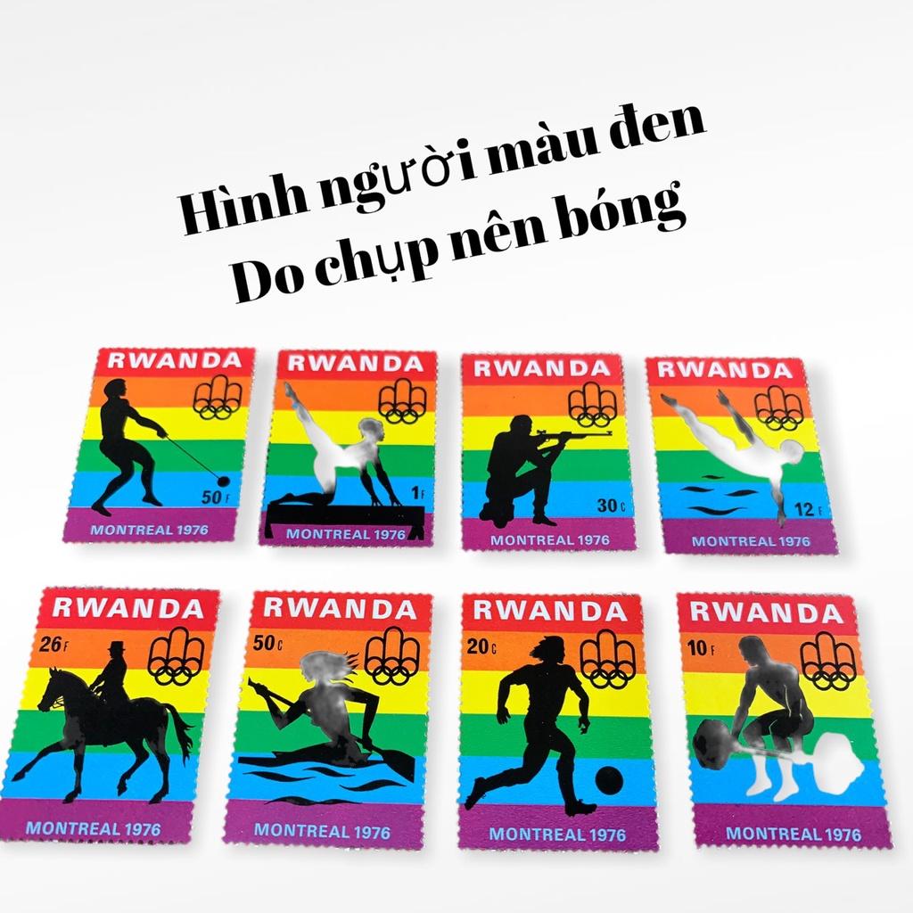 Bộ tem sưu tập chủ đề thể thao châu Phi Rwanda 1976