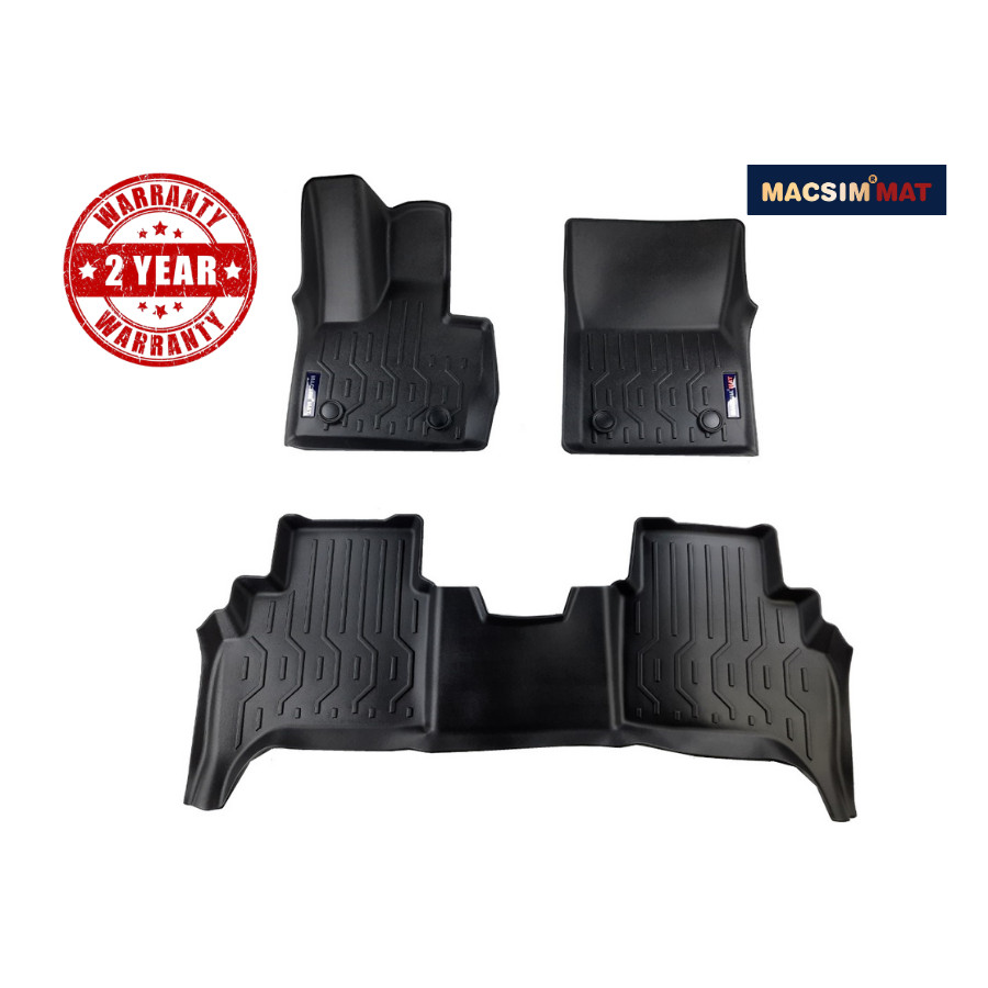 Thảm lót sàn xe ô tô dành cho Mercedes G500 2018 Nhãn hiệu Macsim chất liệu nhựa TPV cao cấp màu đen(FDW-130)