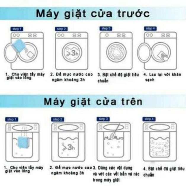 Viên Tẩy Vệ Sinh Lồng Máy Giặt Nhật Bản| Diệt khuẩn và Tẩy chất cặn Lồng máy giặt hiệu quả