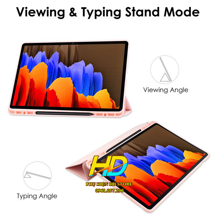 Bao Da Chống Sốc Cho Samsung Tab S7+ Plus T970/T976 Hiệu Flip Cover Hỗ Trợ Smart Cover Đóng Mở Màn Hình - Hàng Nhập khẩu