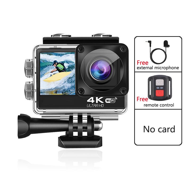 Qjstar H11 Camera hành động 4K 60fps 20MP EIS 2.0 Màn hình kép Touch LCD WiFi WaterProof Control Control