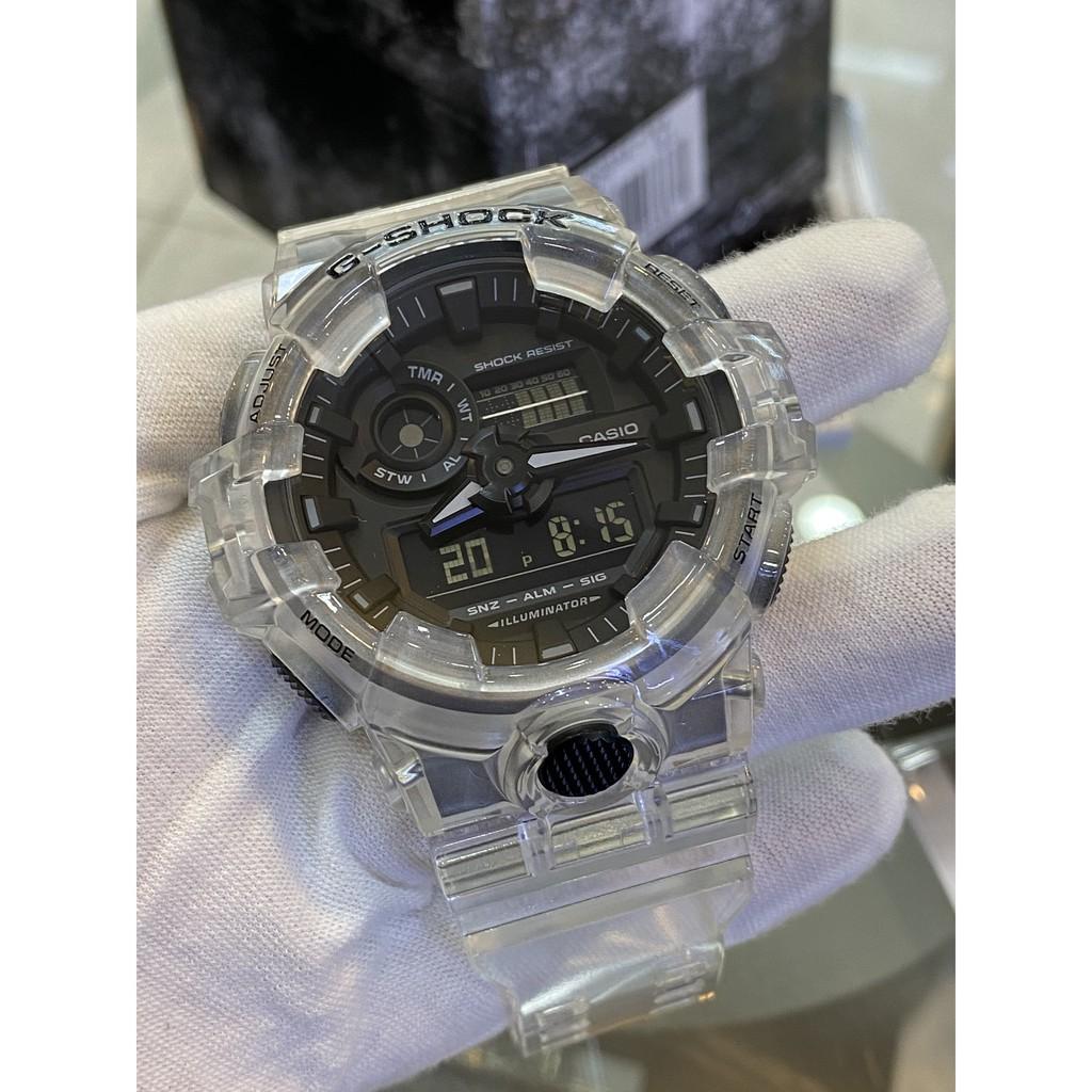 Đồng Hồ Nam Casio G-Shock GA-700SKE-7ADR Chính Hãng | Casio G-Shock GA-700SKE-7A Transparent Pack Dây Nhựa