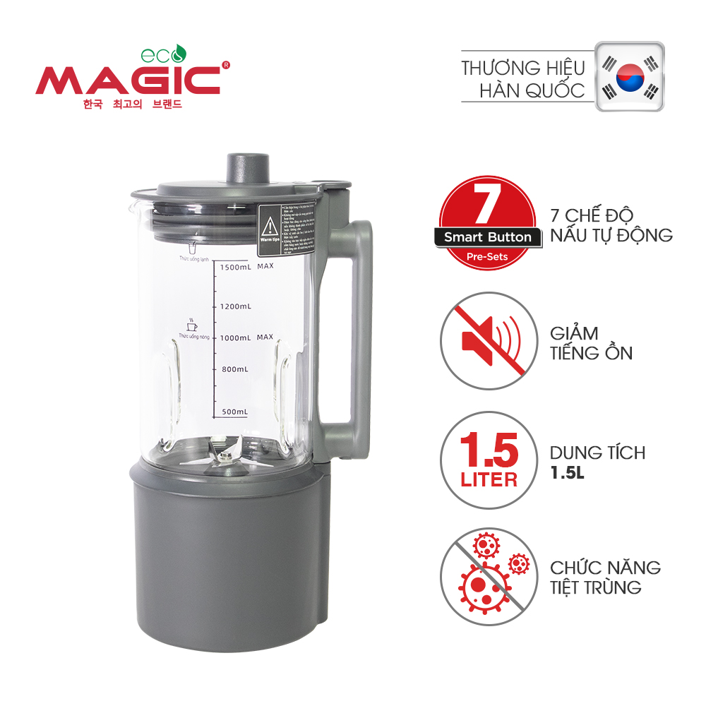 Máy Làm Sữa Hạt Đa Năng Giảm Tiếng Ồn Magic Eco AC -141 (1.5 Lít) - Hàng chính hãng