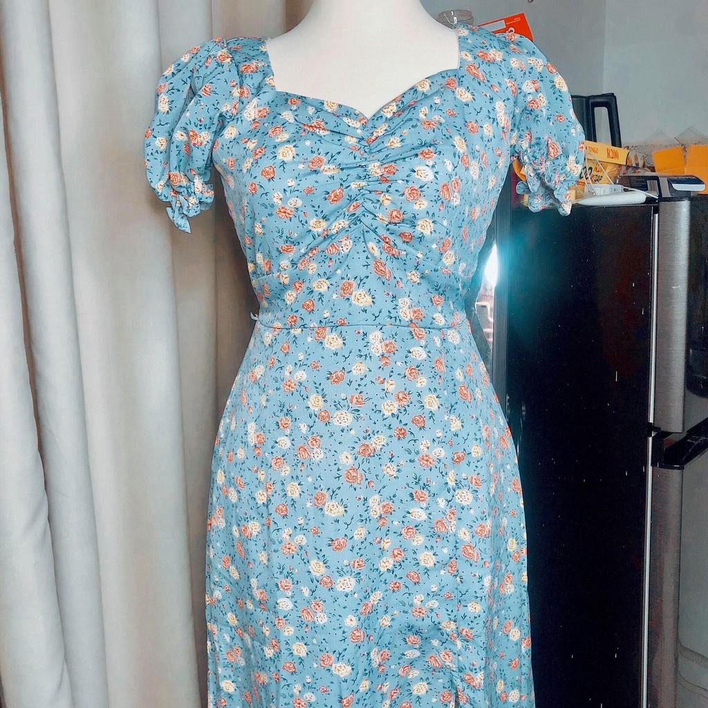 ĐẦM HOA NHÍ XANH VÀNG – TIỂU THƯ XẺ ĐÙI TAY PHỒNG – ĐẦM DẠO PHỐ - GD078