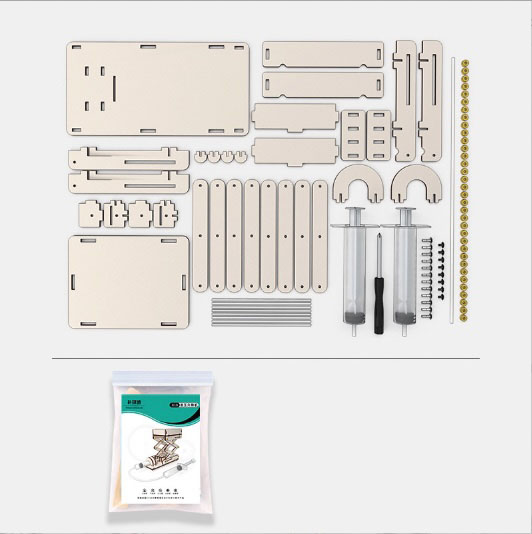 Đồ chơi lắp ráp Bơm thủy lực DIY WOOD STEAM - HYDRAULIC MACHINE