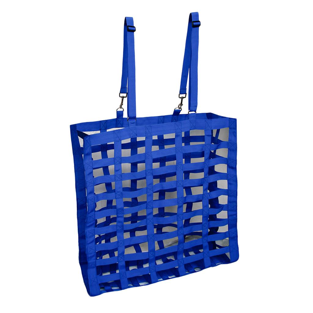 Pro Slow Feed Horse Hay Bag Easy-Feed Hay Net Tote Bag Storage Accessories Blue