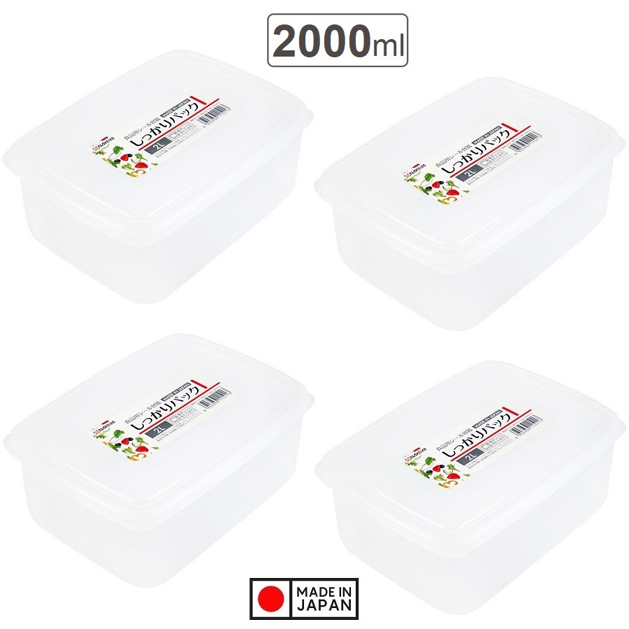 Combo 04 hộp lạnh kiểu chữ nhật 2 lít hàng nội địa Nhật Bản K.151#