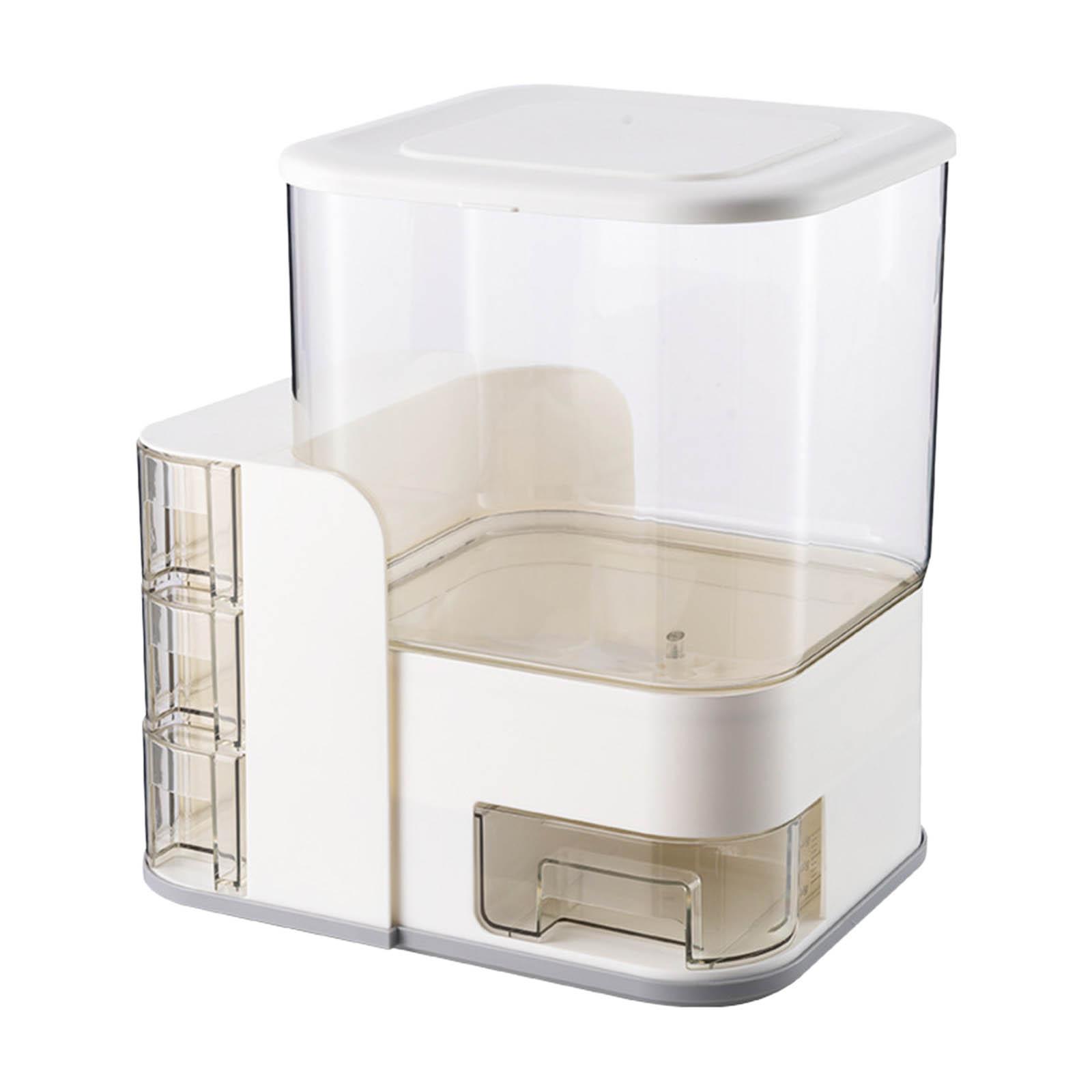 Storage Container Bucket 4Grid Sealed Whole Grain Storage Dispenser Grain