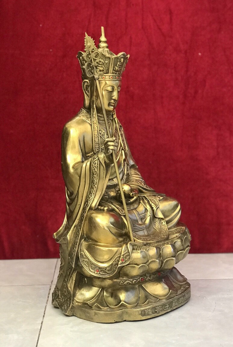 TƯợng phật địa tạng bằng đồng nguyên chất cao 45cm