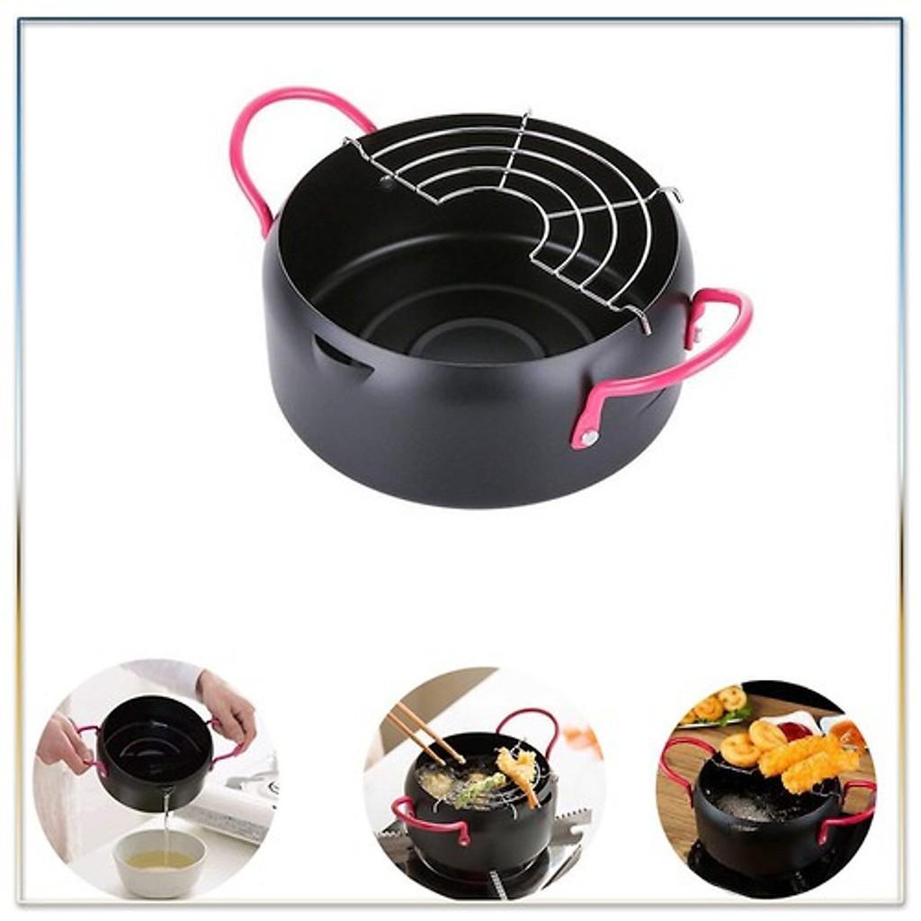 Nồi Chiên Rán Lọc Dầu Tặng Kèm Vỉ Gác Chảo - CH Hương Thị Miễn Phí Vận Chuyển