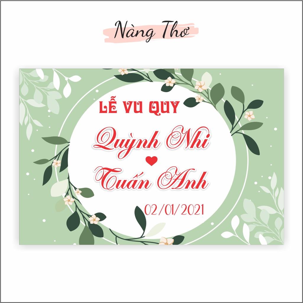 Bảng  cưới in nội dung theo yêu cầu_DECAL VIP