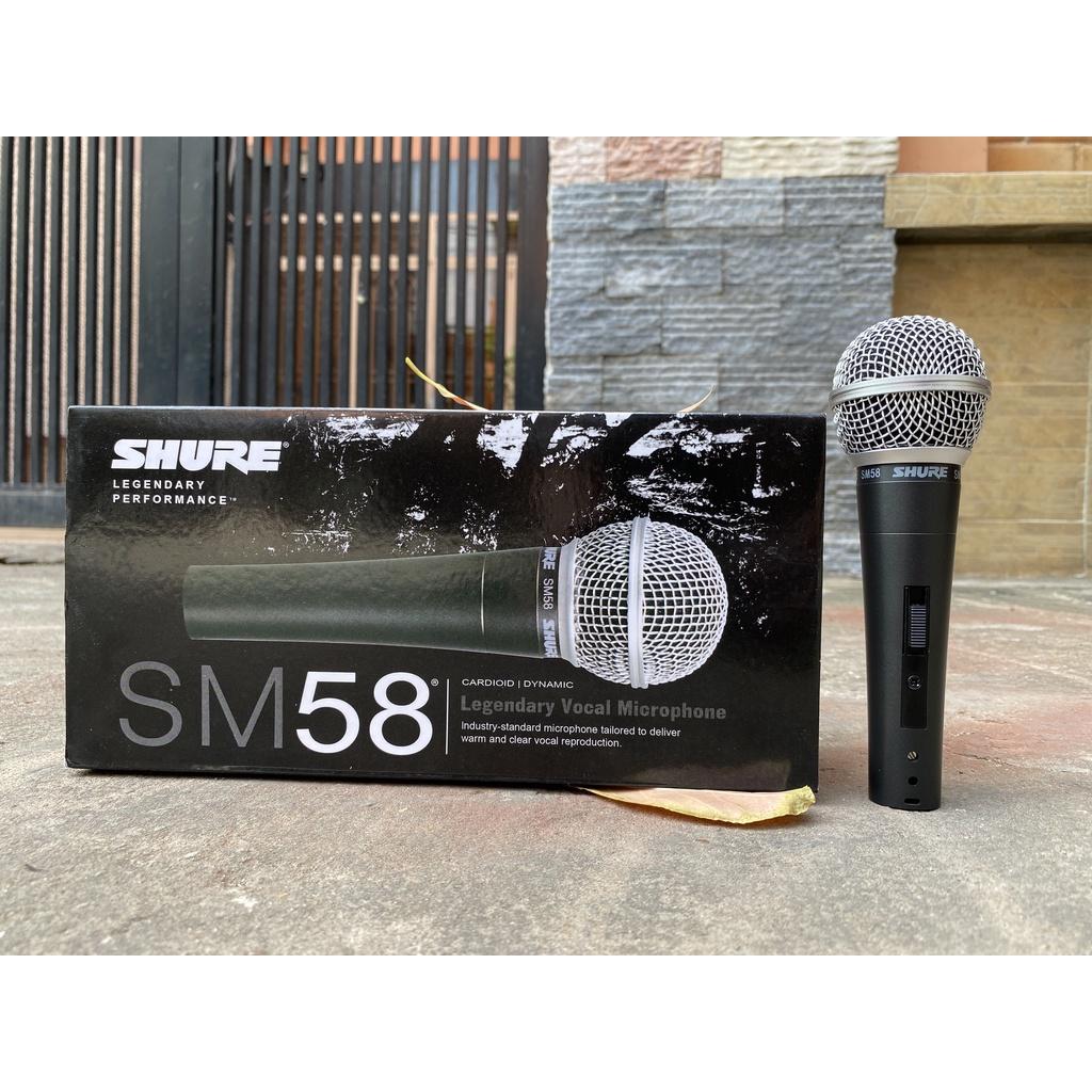 Micro có dây Shure SM58 - Thiết kế bắt mắt, sang trọng - Chất âm dày, trầm ấm - Bắt âm nhạy, chống hú cao cấp