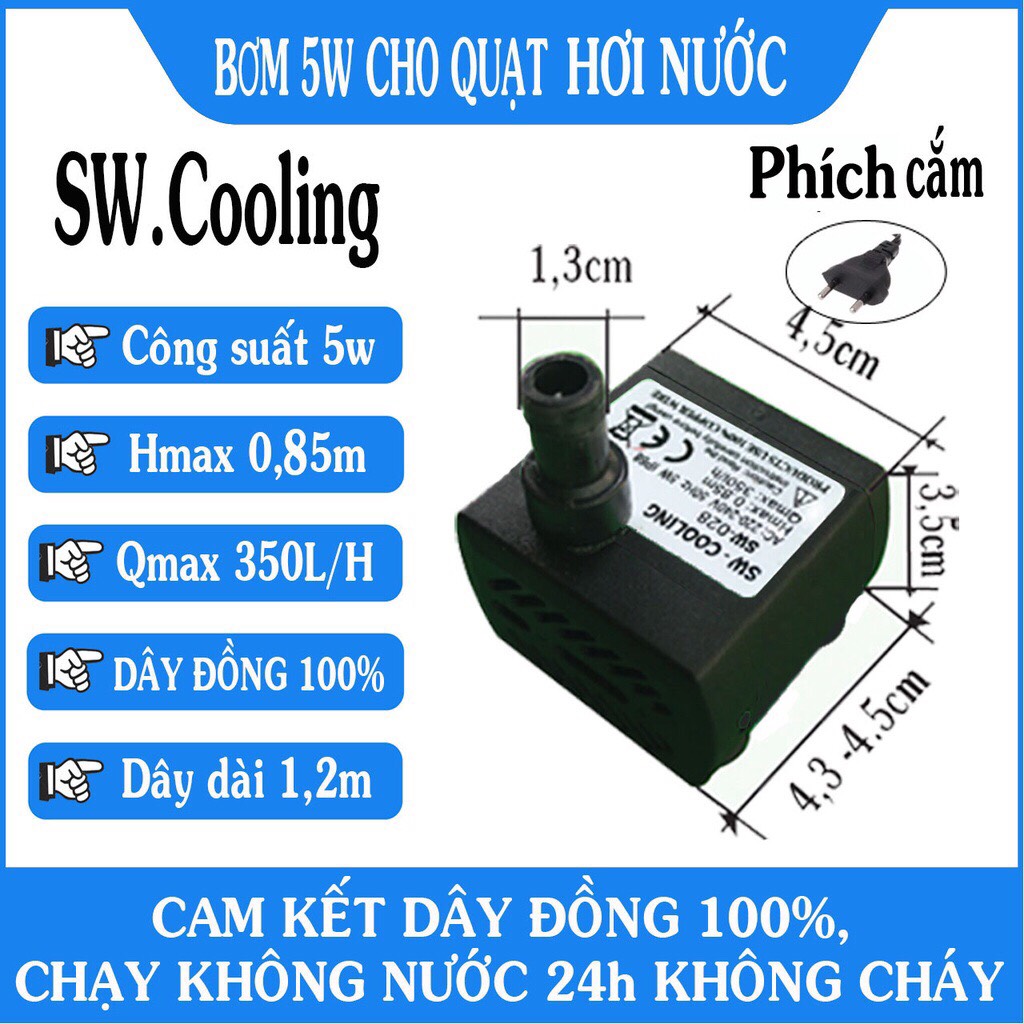 Máy bơm chìm - dùng cho thác nước phong thủy, bể cá