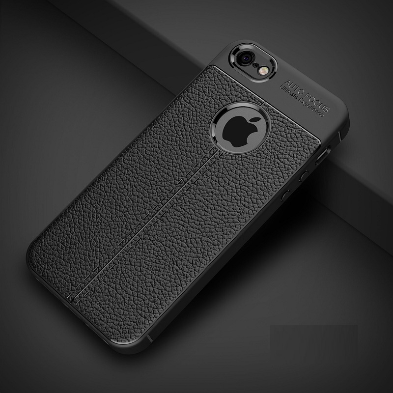 Ốp lưng silicon dẻo giả da Auto Focus cao cấp dành cho iPhone 5/5S/SE - Hàng chính hãng