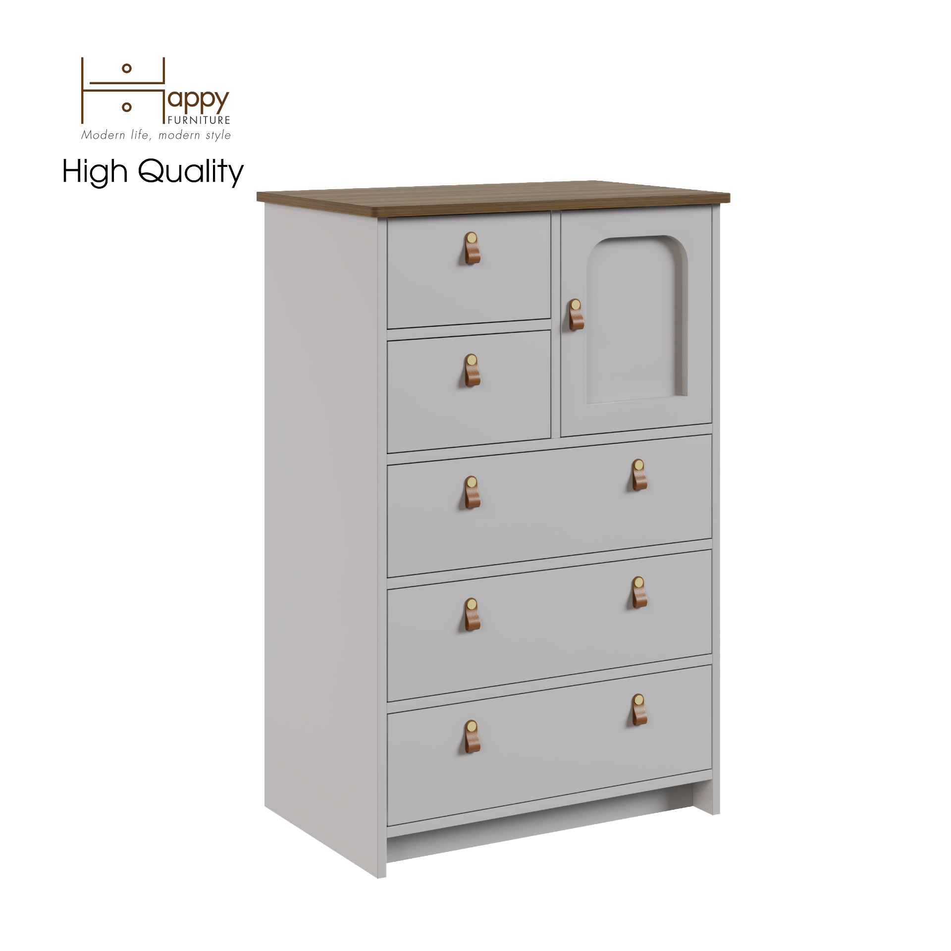 [Happy Home Furniture] NOMIA , Tủ lưu trữ 5 ngăn kéo , 70cm x 45cm x 108cm ( DxRxC), THK_064